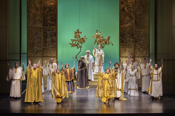 Production still from the 2024 full-stage revival of Dido at the Innsbruck Festival of Early Music, Austria.