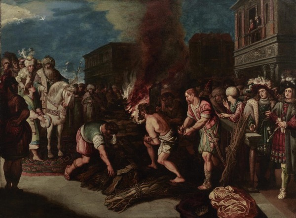 Croesus on the Pyre before Cyrus, by Gaspar van den Hoecke (c. 1610). Source: Private Collection.