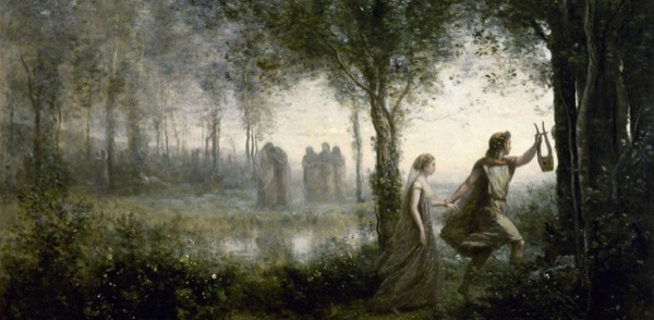 Orpheus Leading Eurydice from the Underworld, by Jean-Baptiste-Camille Corot (1861). Source: The Museum of Fine Arts, Houston, USA