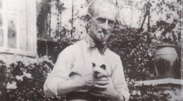 Maurice Ravel and his cat