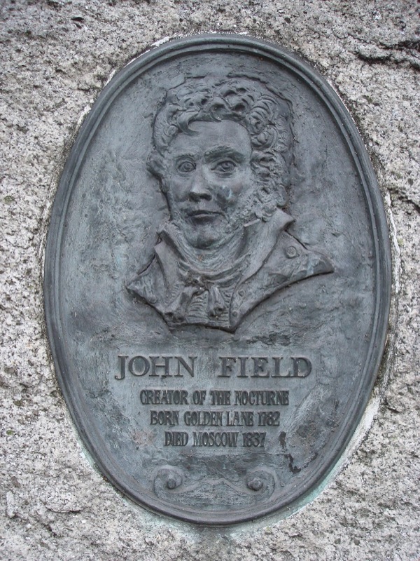 John Field's Memorial plaque, Golden Lane