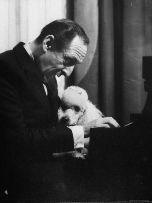 Vladimir Horowitz and poodle