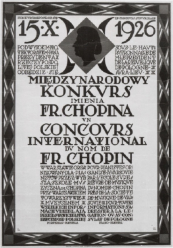 Poster of the 1st Chopin Competition