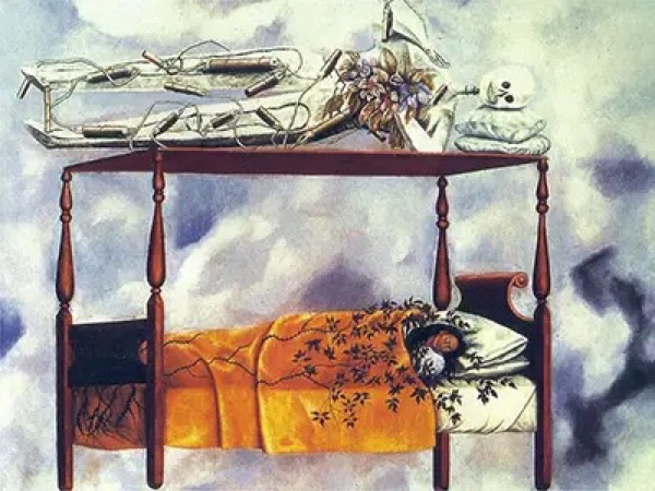 Kahlo: El sueño (La cama) (The Dream (The Bed)), 1940 (New York: Collection of Selma and Nesuhi Ertegun)