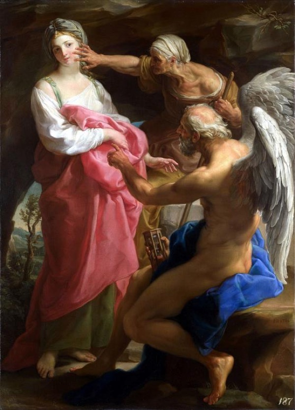 Time orders Old Age to destroy Beauty (1746) by Pompeo Batoni