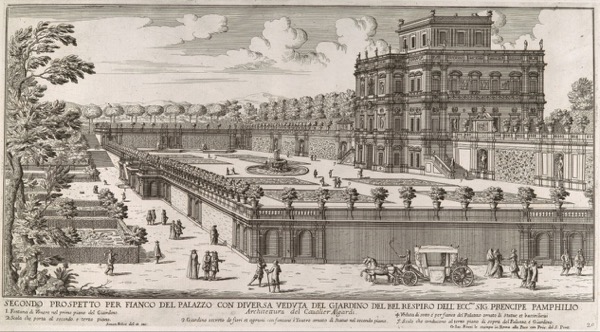 Palazzo Pamphili and its garden (1677)