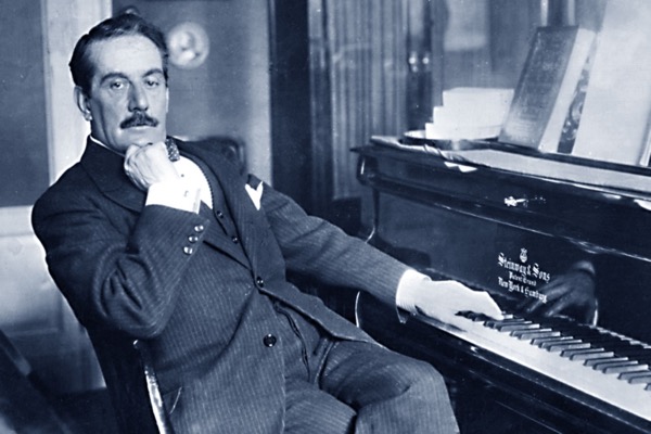Giacomo Puccini at the piano