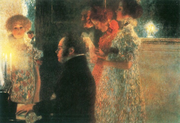 Schubert at the Piano (1899) by Gustav Klimt