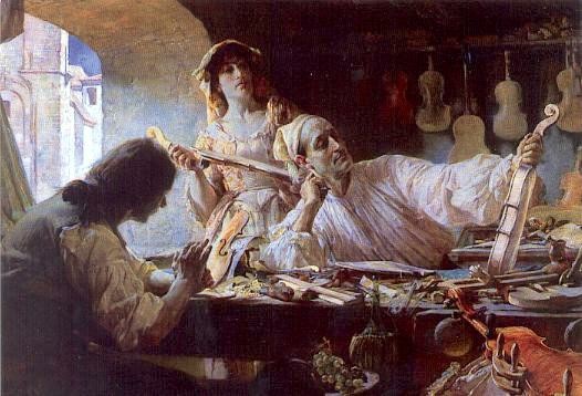 Antonio Stradivari, by Edgar Bundy, 1893: a romanticized image of a craftsman-hero