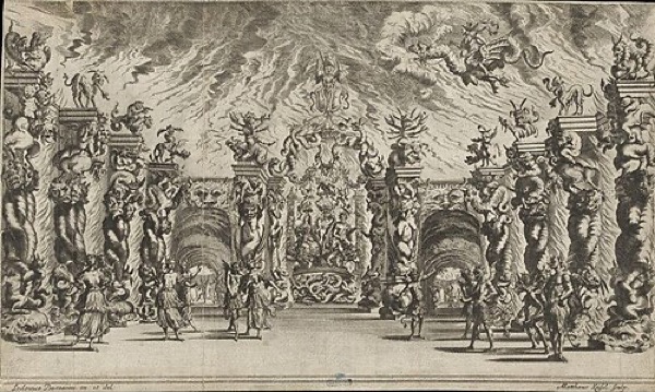 Burnacini’s stage set for the underworld scene