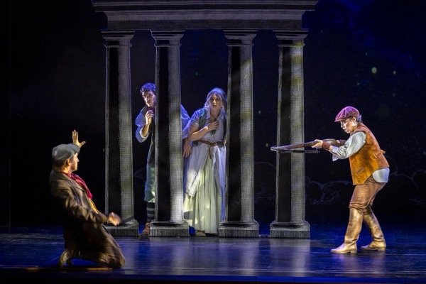 Peter Edge (Nicandro), Salvador Simão (Aminta), Justina Vaitkute (Irene), Silvia Porcellini (Atalanta) © Birgit Gufler
