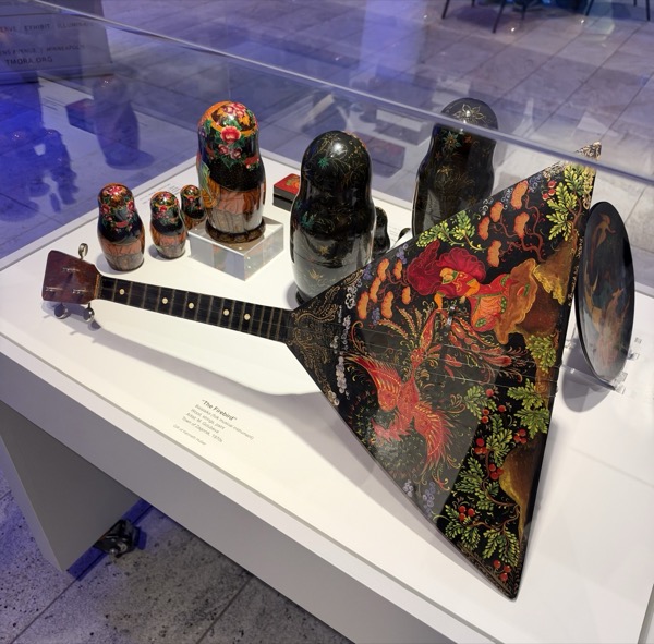 The Firebird Balalaika folk instrument artist: M. Golubeva 1970s