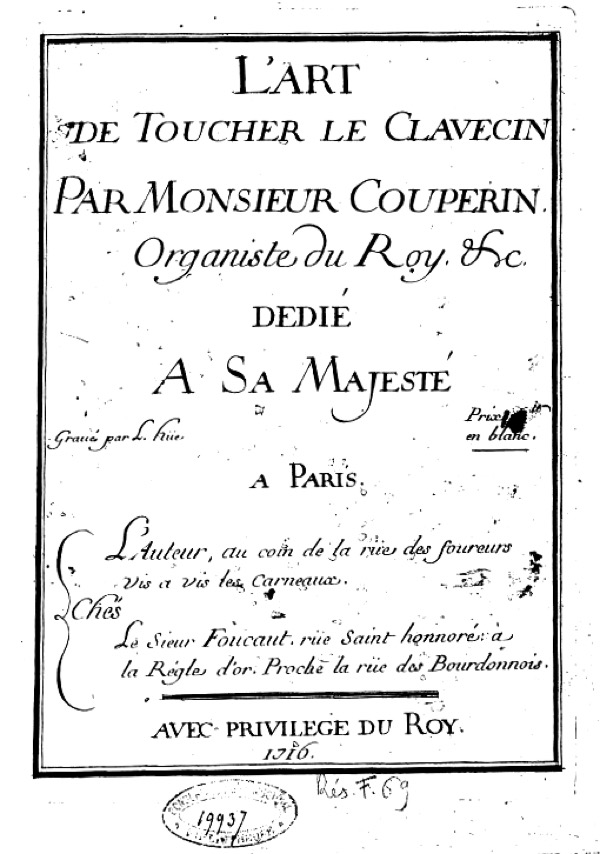L'art de toucher le clavecin