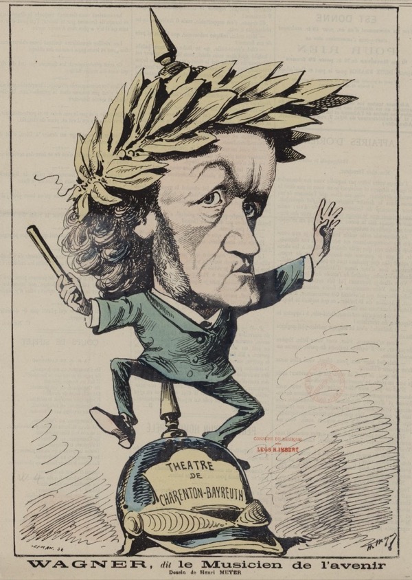 Henri Meyer: Wagner dit Le Musicien de l’avenir (Wagner, known as The Musician of the Future), 1876 (Gallica: btv1b8426731f)