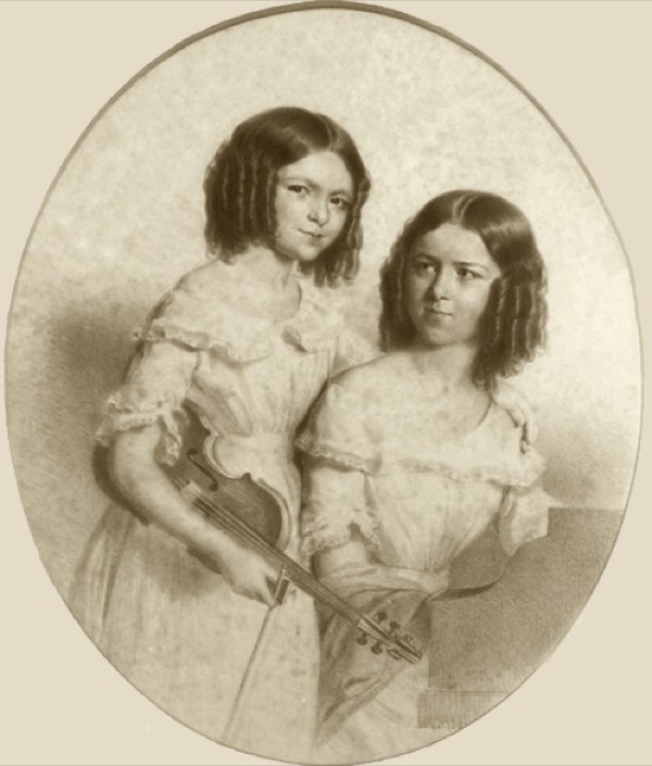 Wilhelmina Norman-Neruda and her sister Amalie