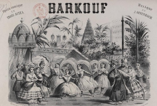 Title page, Barkouf, opéra comique en trois actes, musique de J. Offenbach