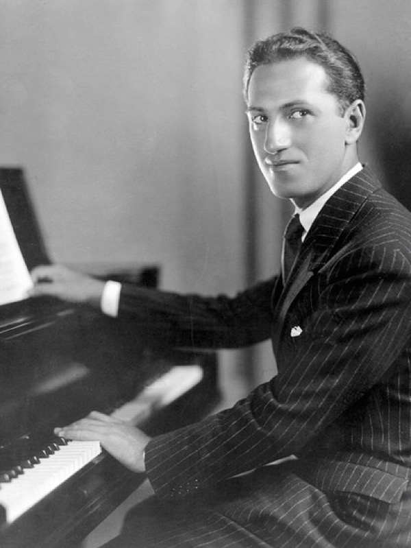George Gershwin at the piano