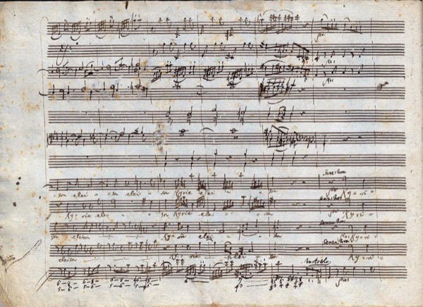 Mozart's autograph of his Great Mass in C minor, K. 427