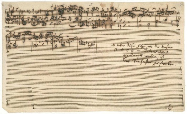 Final page of the Fuga a 3 Soggetti fragment