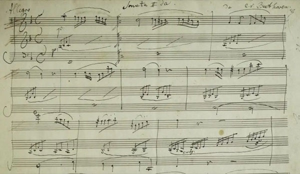 Autograph of the "Spring" Sonata