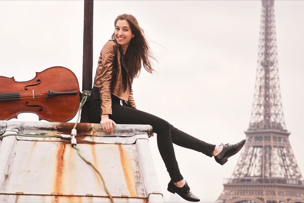 Camille Thomas on Parisian rooftop