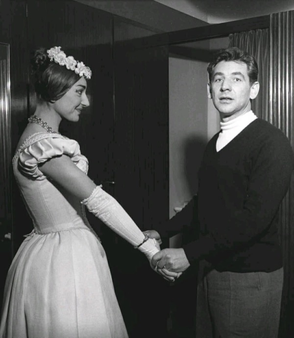 Leonard Bernstein (Died on October 14, 1990) & Maria Callas<br/> Pure Electricity