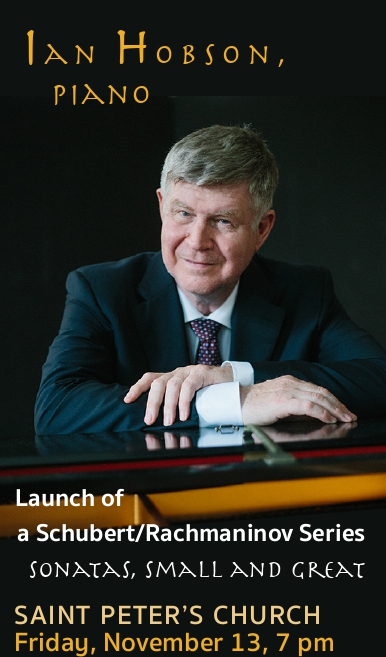 Pianist Ian Hobson Nov 13 recital poster